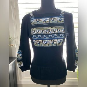 Urchin silk and cashmere black sweater. Size M